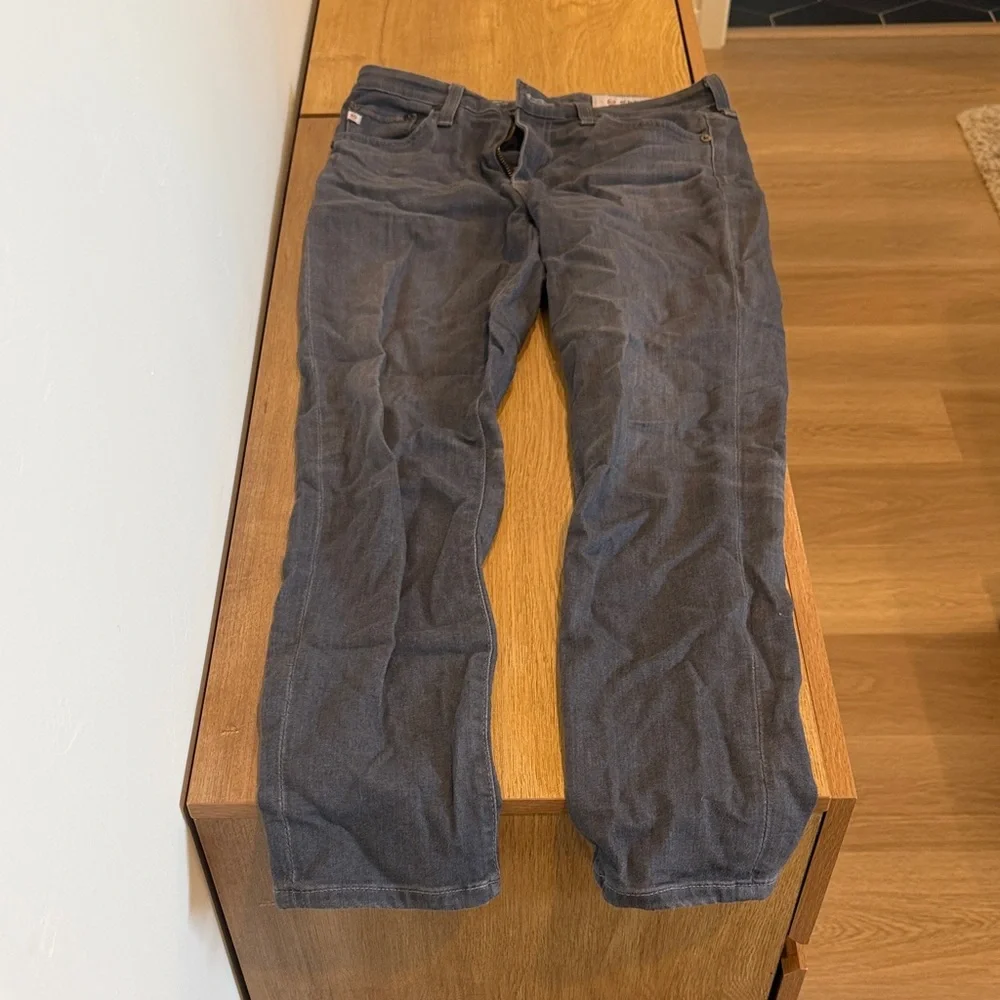 Ag Adriano Goldschmied Men’s Slim Prima Crop Jeans in Faded Dark Blue
